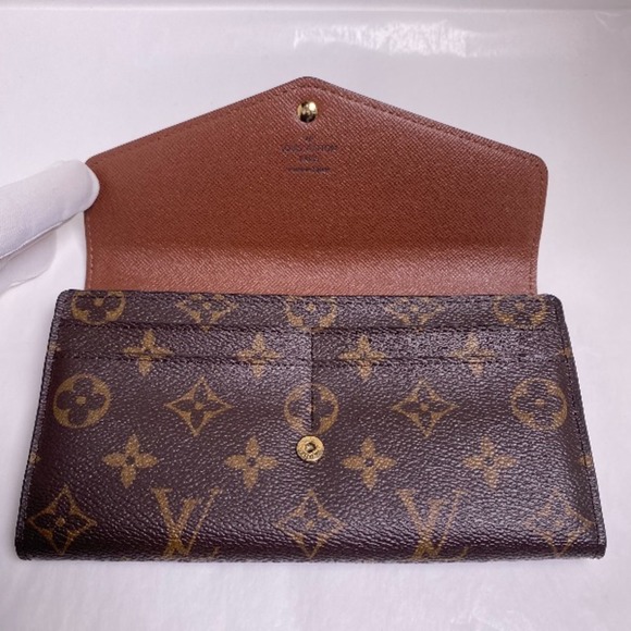 LOUIS VUITTON Portefeuille Sarah Monogram M60531 Brown Long Wallet LV - Picture 6 of 15
